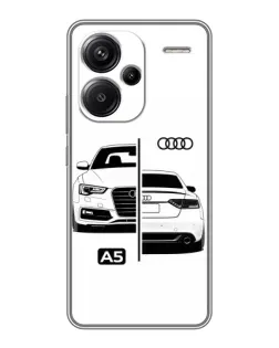 Чехол для Xiaomi Redmi Note 13 Pro Plus с картинкой «Audi — контрастный дизайн»