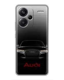 Чехол для Xiaomi Redmi Note 13 Pro Plus с картинкой «Audi — градиентный контур»