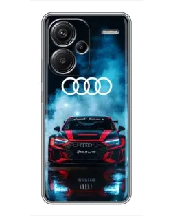 Чехол для Xiaomi Redmi Note 13 Pro Plus с картинкой «Audi Sport — неон»