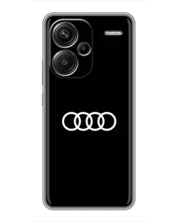 Чехол для Xiaomi Redmi Note 13 Pro Plus с картинкой «Audi White Logo»