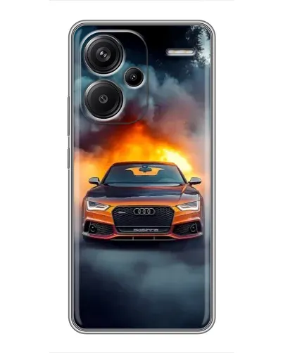 Чехол для Xiaomi Redmi Note 13 Pro Plus с картинкой «Audi в огненном дыму» Чехол для Xiaomi Redmi Note 13 Pro Plus с картинкой «Audi в огненном дыму»