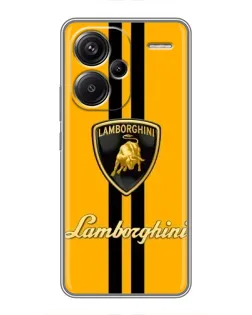 Чохол для Xiaomi Redmi Note 13 Pro Plus з картинкою «Lamborghini Stripe жовтий»