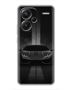 Чехол для Xiaomi Redmi Note 13 Pro Plus с картинкой «Lamborghini симметрия дорог»