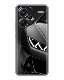 Чехол для Xiaomi Redmi Note 13 Pro Plus с картинкой «Lamborghini фары детализация»