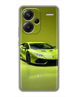 Чехол для Xiaomi Redmi Note 13 Pro Plus с картинкой «Салатовый Lamborghini Huracan»