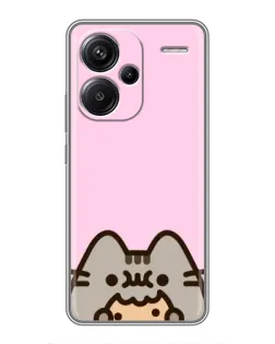 Чохол для Xiaomi Redmi Note 13 Pro Plus з картинкою «Pusheen та печиво»