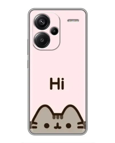 Чехол для Xiaomi Redmi Note 13 Pro Plus с картинкой «Пушин говорит Hi»
