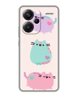 Чехол для Xiaomi Redmi Note 13 Pro Plus с картинкой «Pusheen трио»