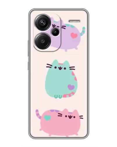 Чехол для Xiaomi Redmi Note 13 Pro Plus с картинкой «Pusheen трио»