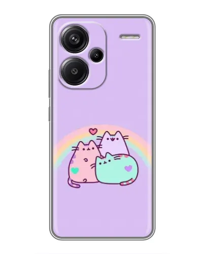Чехол для Xiaomi Redmi Note 13 Pro Plus с картинкой «Радужные Пушины»
