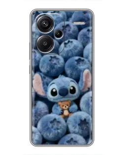 Чехол для Xiaomi Redmi Note 13 Pro Plus с картинкой «Стич и голубика»