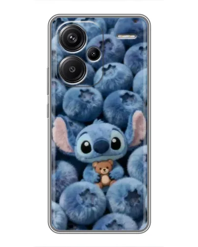 Чехол для Xiaomi Redmi Note 13 Pro Plus с картинкой «Стич и голубика»
