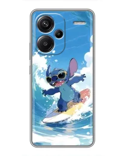 Чехол для Xiaomi Redmi Note 13 Pro Plus с картинкой «Стич на волне»
