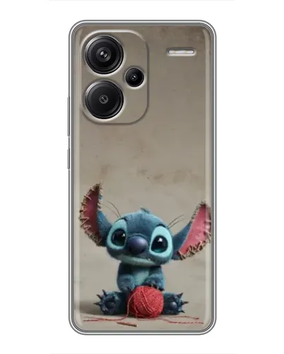 Чехол для Xiaomi Redmi Note 13 Pro Plus с картинкой «Стич на коричневом фоне»