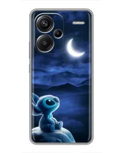 Чехол для Xiaomi Redmi Note 13 Pro Plus с картинкой «Лунная ночь Стича»