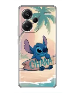 Чехол для Xiaomi Redmi Note 13 Pro Plus с картинкой «Стич на серфе»