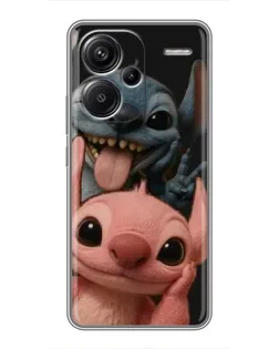 Чехол для Xiaomi Redmi Note 13 Pro Plus с картинкой «Стич и Ангел»