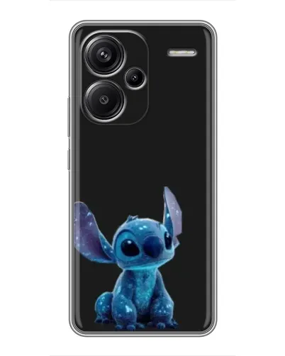 Чехол для Xiaomi Redmi Note 13 Pro Plus с картинкой «Стич на черном»