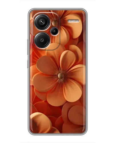 Чехол для Xiaomi Redmi Note 13 Pro Plus с картинкой «Оранжевый макро цветок»