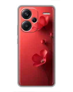 Чехол для Xiaomi Redmi Note 13 Pro Plus с картинкой «Маковые соцветия»