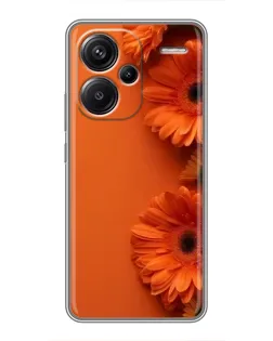 Чехол для Xiaomi Redmi Note 13 Pro Plus с картинкой «Оранжевые герберы»