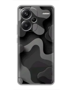 Чохол для Xiaomi Redmi Note 13 Pro Plus з картинкою «Темний абстрактний камуфляж»