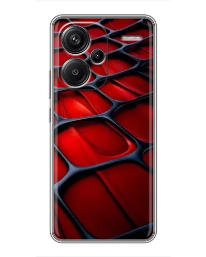 Чехол для Xiaomi Redmi Note 13 Pro Plus с картинкой «Красная глянцевая сетка»