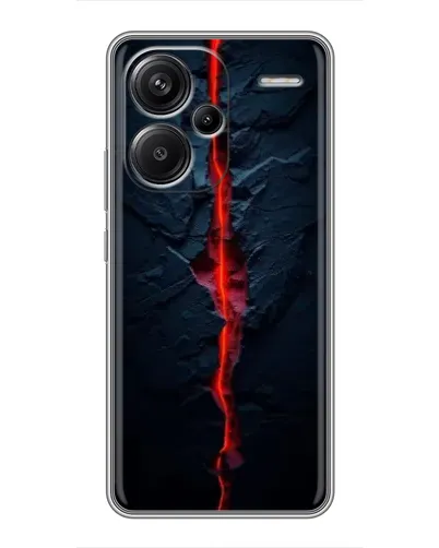 Чехол для Xiaomi Redmi Note 13 Pro Plus с картинкой «Kрасная лавовая трещина»