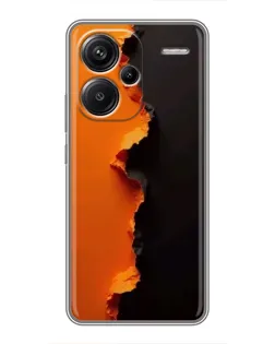 Чехол для Xiaomi Redmi Note 13 Pro Plus с картинкой «Оранжевый разлом»