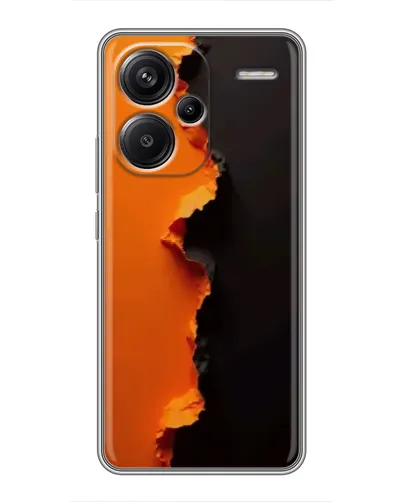 Чехол для Xiaomi Redmi Note 13 Pro Plus с картинкой «Оранжевый разлом»