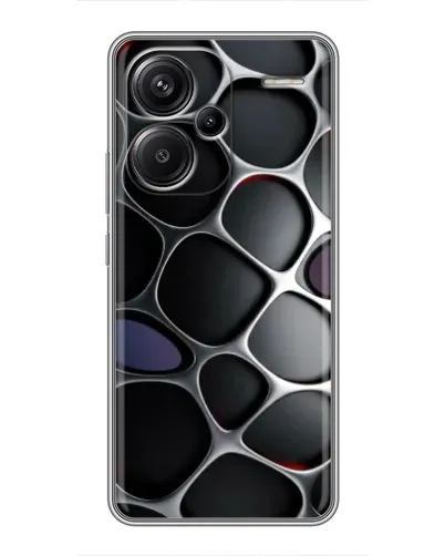 Чехол для Xiaomi Redmi Note 13 Pro Plus с картинкой «Объемная темная решетка»