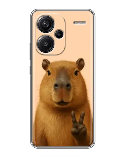 Чехол для Xiaomi Redmi Note 13 Pro Plus с картинкой «Капибара виктория»