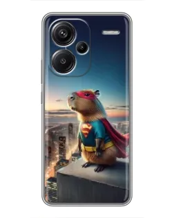 Чехол для Xiaomi Redmi Note 13 Pro Plus с картинкой «Капи-мен супергерой»