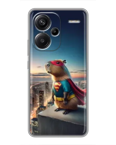 Чехол для Xiaomi Redmi Note 13 Pro Plus с картинкой «Капи-мен супергерой»