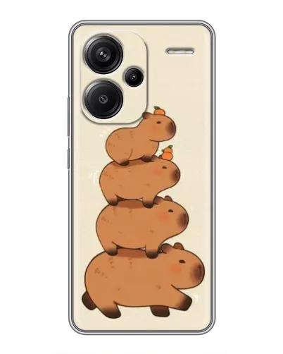 Чехол для Xiaomi Redmi Note 13 Pro Plus с картинкой «Башня из капибар»