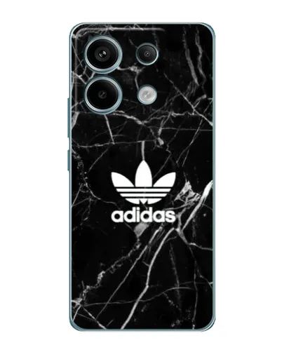 Чехол для Xiaomi Redmi Note 13 Pro с картинкой «Белый мрамор Adidas»