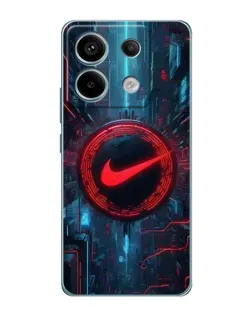 Чехол для Xiaomi Redmi Note 13 Pro с картинкой «Техногенный стиль Nike»