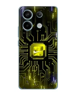 Чехол для Xiaomi Redmi Note 13 Pro с картинкой «Nike — золотая искра»