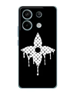 Чехол для Xiaomi Redmi Note 13 Pro с картинкой «Цветочная монограмма»