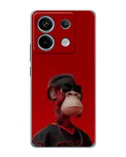 Чехол для Xiaomi Redmi Note 13 Pro с картинкой «Bored Ape в красном»