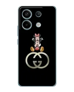 Чехол для Xiaomi Redmi Note 13 Pro с картинкой «Минни Маус на лого»