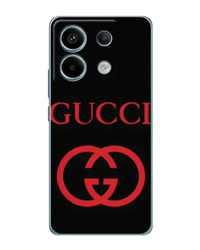 Чехол для Xiaomi Redmi Note 13 Pro с картинкой «Gucci — красный логотип»