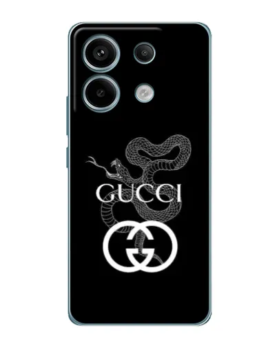 Чехол для Xiaomi Redmi Note 13 Pro с картинкой «Gucci — серебряная змея»