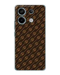 Чехол для Xiaomi Redmi Note 13 Pro с картинкой «Gucci — золотые диагонали»