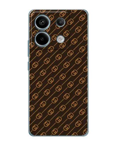 Чехол для Xiaomi Redmi Note 13 Pro с картинкой «Gucci — золотые диагонали»