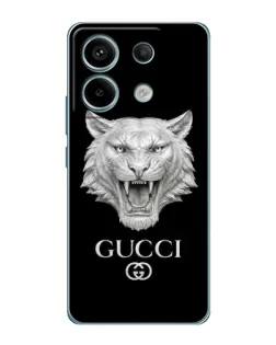 Чохол для Xiaomi Redmi Note 13 Pro з картинкою «Gucci — срібний лев»