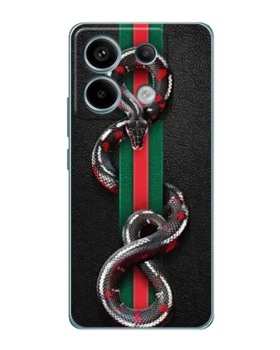 Чохол для Xiaomi Redmi Note 13 Pro з картинкою «Gucci — змія на смузі» Чохол для Xiaomi Redmi Note 13 Pro з картинкою «Gucci — змія на смузі»