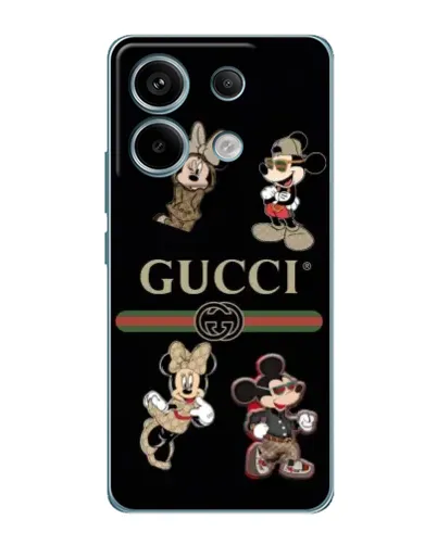 Чохол для Xiaomi Redmi Note 13 Pro з картинкою «Gucci — герої Disney та монограма» Чохол для Xiaomi Redmi Note 13 Pro з картинкою «Gucci — герої Disney та монограма»