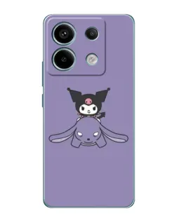Чохол для Xiaomi Redmi Note 13 Pro з картинкою «Kuromi на ліловому фоні»