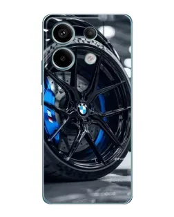 Чехол для Xiaomi Redmi Note 13 Pro с картинкой «Колесо BMW вблизи»